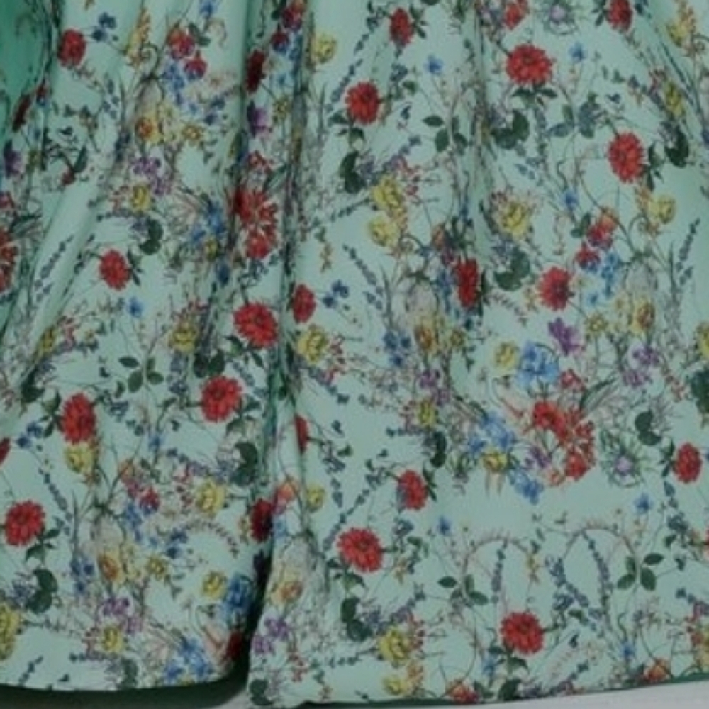 Sherri hill prom Garden Floral Overskirt Cape pageant gown dress 4 - Picture 8 of 9